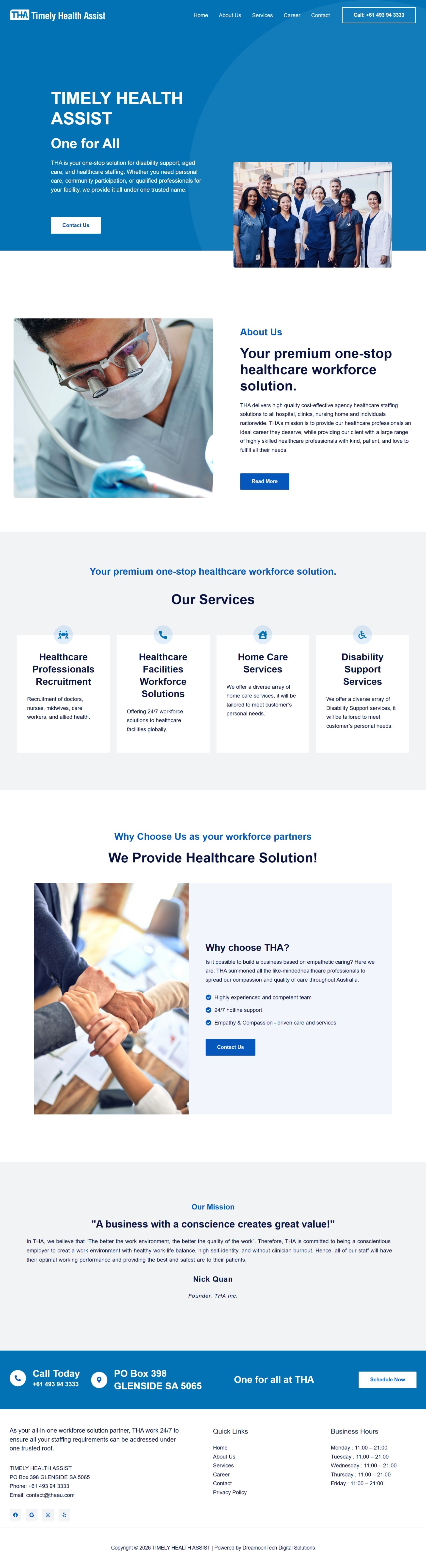 Timely Health Assist full page screenshot preview