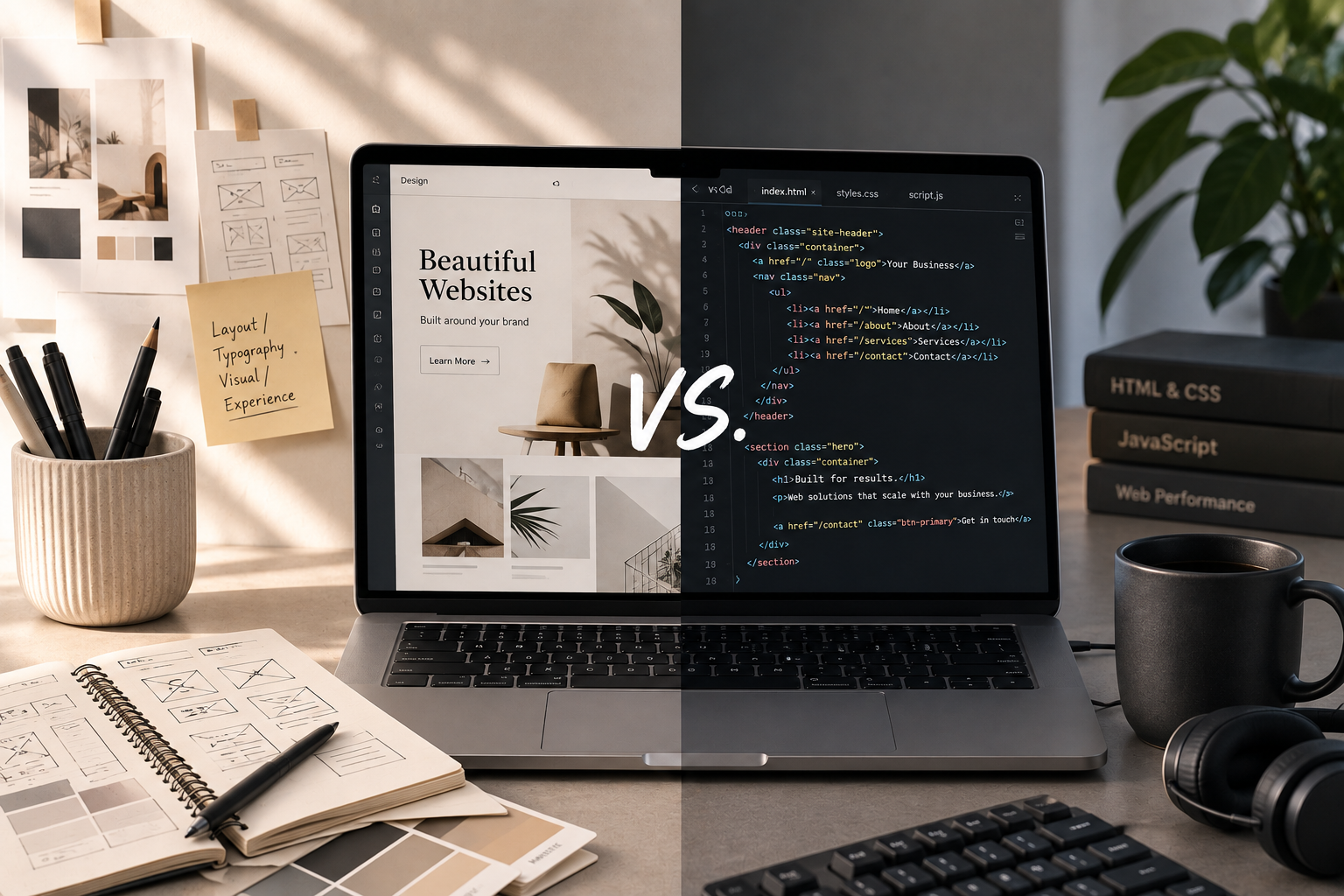 A custom website architecture connecting a customer portal to business systems through secure APIs