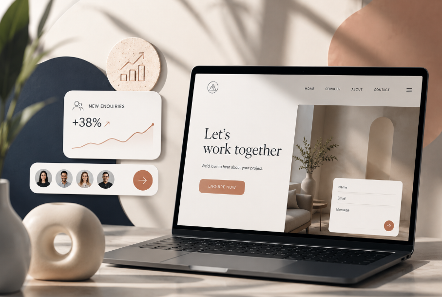 Two website buttons side by side: a weak generic Submit button on a busy page on the left, and a clear outcome-focused CTA button at the decision point on the right