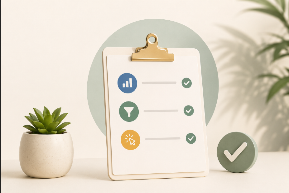 A website conversion audit checklist and scorecard with eight audit areas ready to be scored
